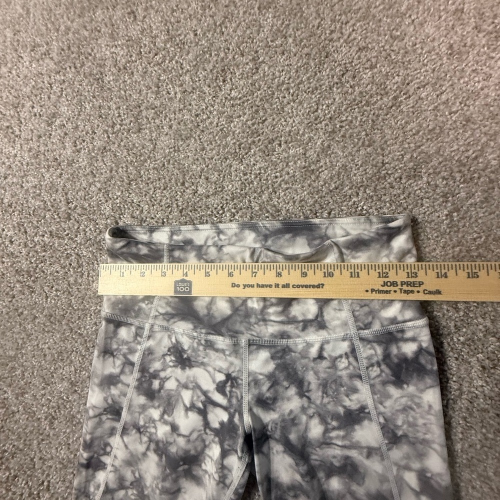 Athleta Black Gray White  Tie-Dye Print Leggings – Size Small Petite (SP) Fall - Picture 6 of 7